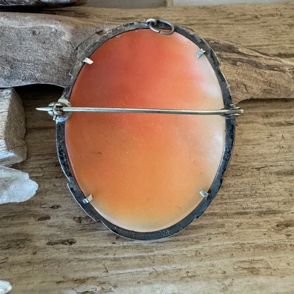 Vintage large 1940’s cameo pin/pendant from Torres del Greco - Picture 4 of 6